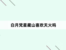 白月梵星藏山喜欢天火吗