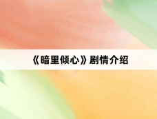 《暗里倾心》剧情介绍