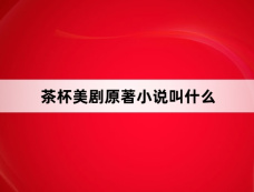 茶杯美剧原著小说叫什么