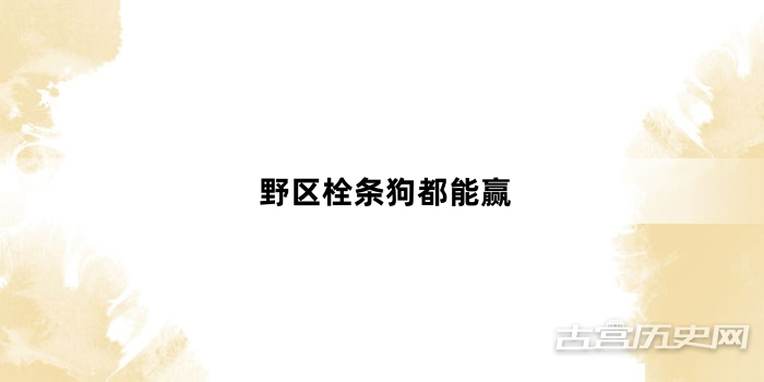 “野区栓条狗都能赢”网络梗词解释