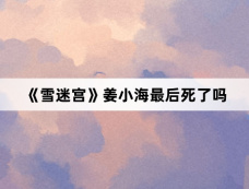 《雪迷宫》姜小海最后死了吗