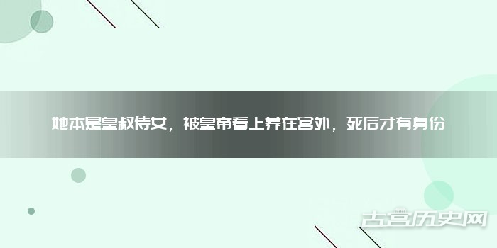 她本是皇叔侍女，被皇帝看上养在宫外，死后才有身份