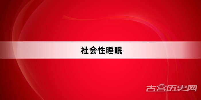 “社会性睡眠”网络梗词解释