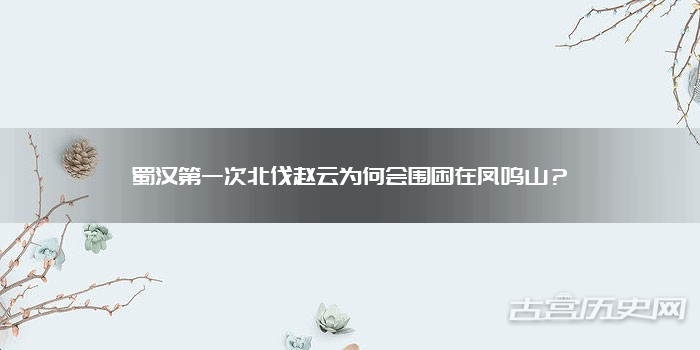 蜀汉第一次北伐赵云为何会围困在凤鸣山？