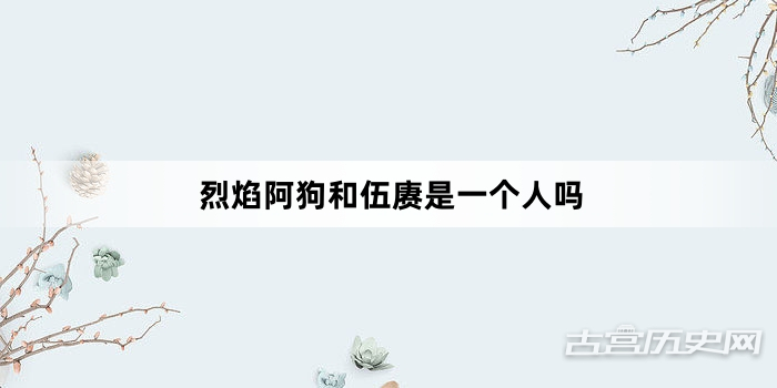 烈焰阿狗和伍赓是一个人吗