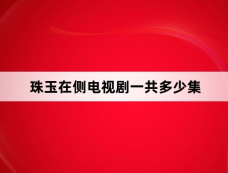 珠玉在侧电视剧一共多少集