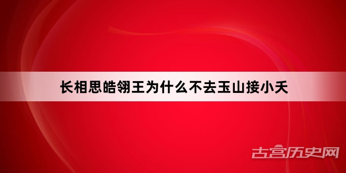长相思皓翎王为什么不去玉山接小夭