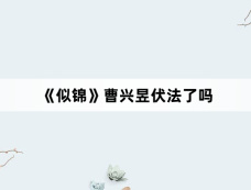 《似锦》曹兴昱伏法了吗