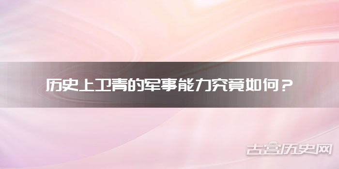 历史上卫青的军事能力究竟如何？