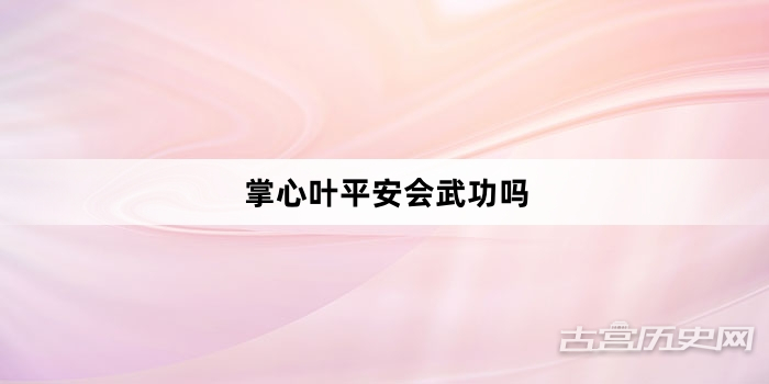 掌心叶平安会武功吗