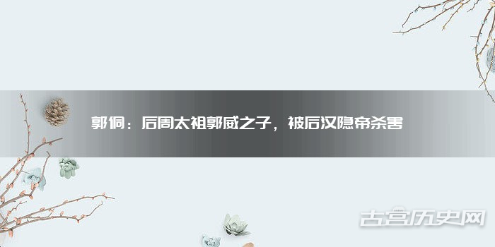 郭侗：后周太祖郭威之子，被后汉隐帝杀害