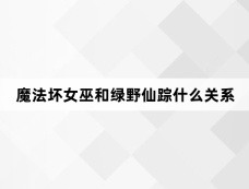 魔法坏女巫和绿野仙踪什么关系