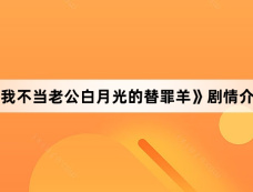 《我不当老公白月光的替罪羊》剧情介绍