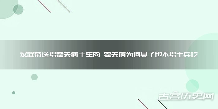 汉武帝送给霍去病十车肉 霍去病为何臭了也不给士兵吃