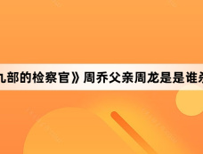 《九部的检察官》周乔父亲周龙是是谁杀的