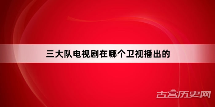 三大队电视剧在哪个卫视播出的