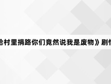 《我给村里捐路你们竟然说我是废物》剧情介绍