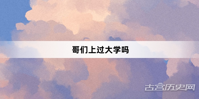 “哥们上过大学吗”网络梗词解释