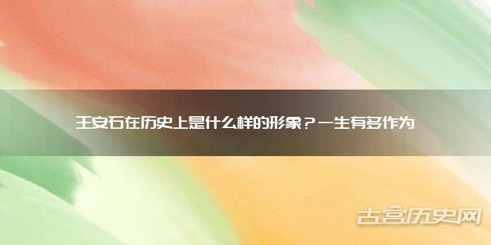 王安石在历史上是什么样的形象？一生有多作为