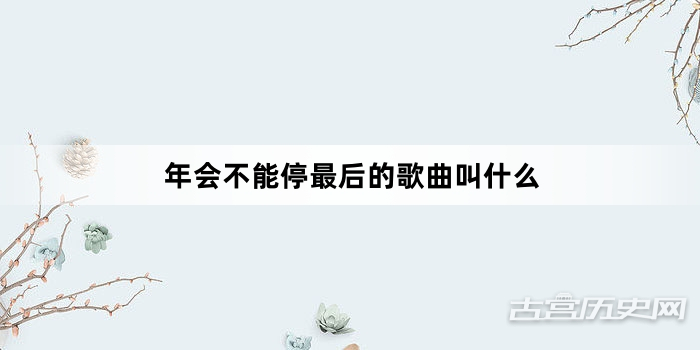 年会不能停最后的歌曲叫什么
