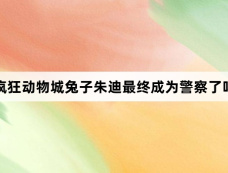 疯狂动物城兔子朱迪最终成为警察了吗
