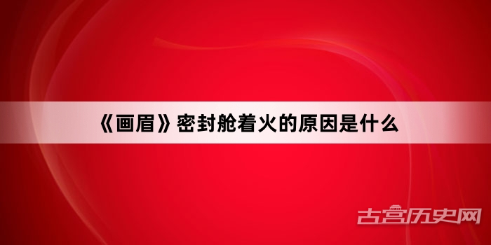 《画眉》密封舱着火的原因是什么