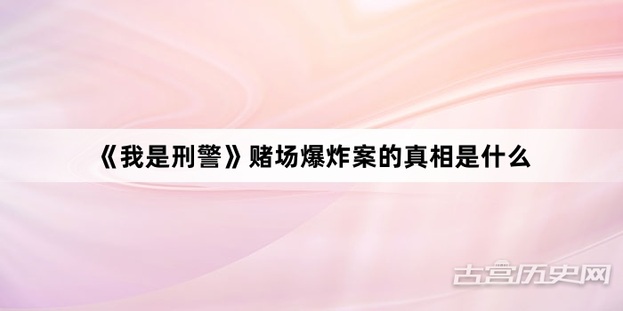 《我是刑警》赌场爆炸案的真相是什么