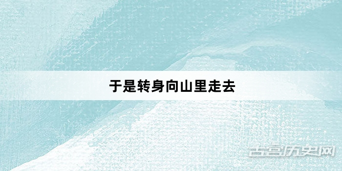 “于是转身向山里走去”网络梗词解释