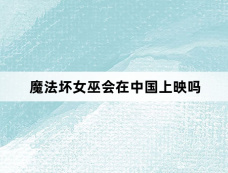 魔法坏女巫会在中国上映吗