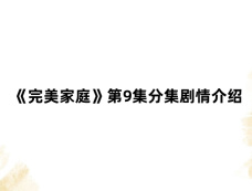 《完美家庭》第9集分集剧情介绍