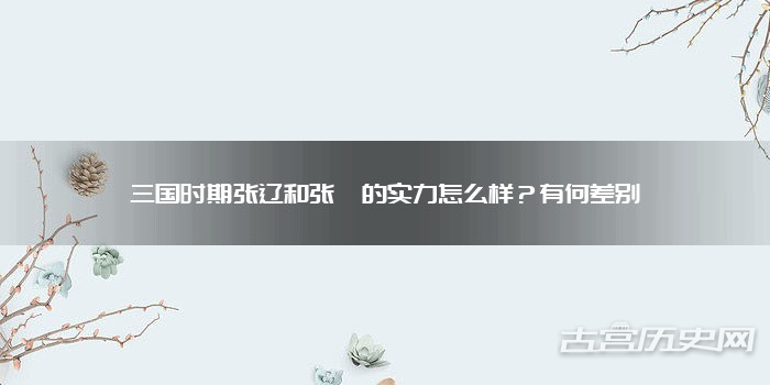 三国时期张辽和张郃的实力怎么样？有何差别