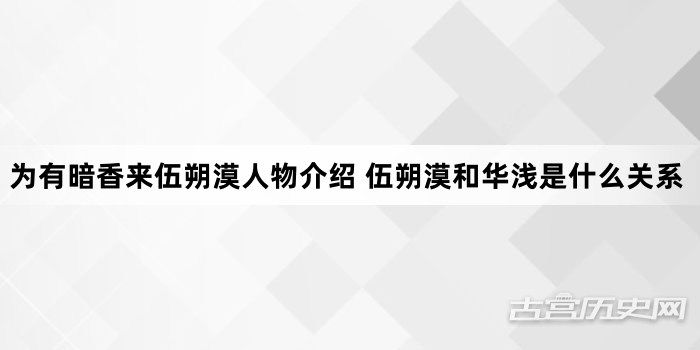为有暗香来伍朔漠人物介绍 伍朔漠和华浅是什么关系