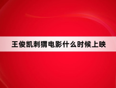 王俊凯刺猬电影什么时候上映