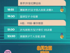 巴黎奥运体操项目央视转播日历