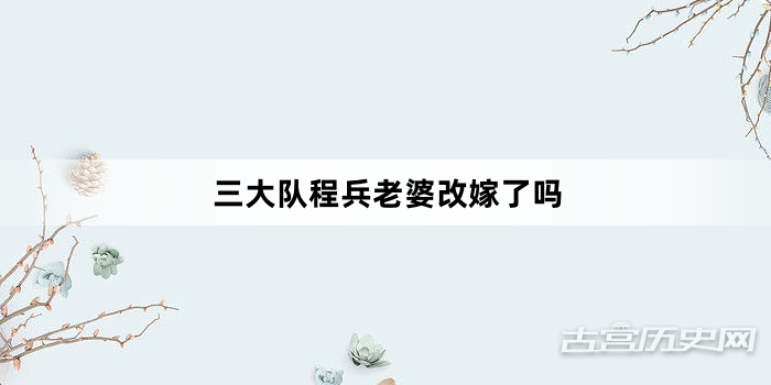 三大队程兵老婆改嫁了吗