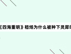 《四海重明》嵇炀为什么被种下灵犀印