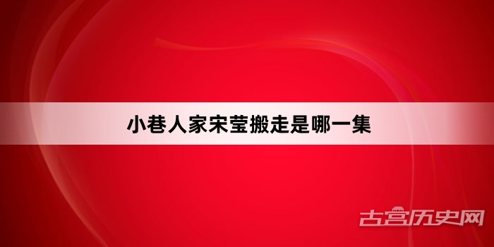 小巷人家宋莹搬走是哪一集