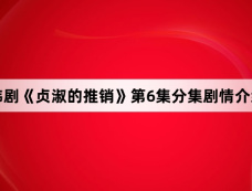 韩剧《贞淑的推销》第6集分集剧情介绍