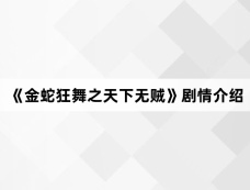 《金蛇狂舞之天下无贼》剧情介绍
