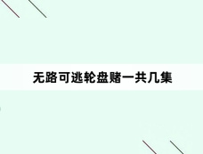 无路可逃轮盘赌一共几集