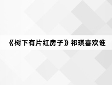 《树下有片红房子》祁琪喜欢谁