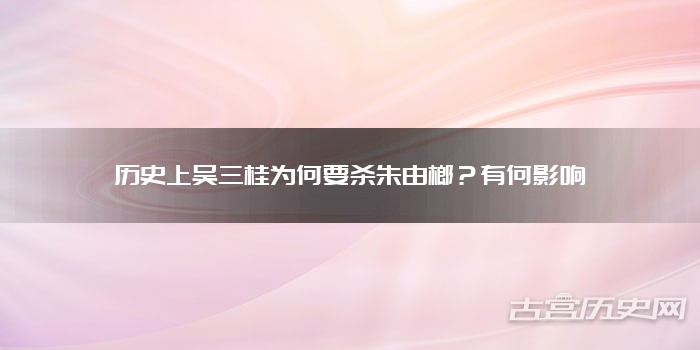 历史上吴三桂为何要杀朱由榔？有何影响
