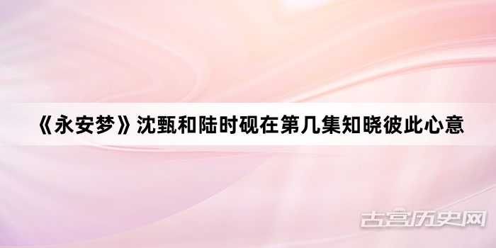 《永安梦》沈甄和陆时砚在第几集知晓彼此心意