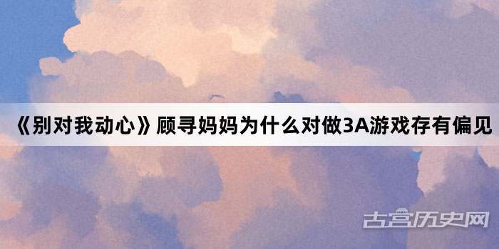 《别对我动心》顾寻妈妈为什么对做3A游戏存有偏见