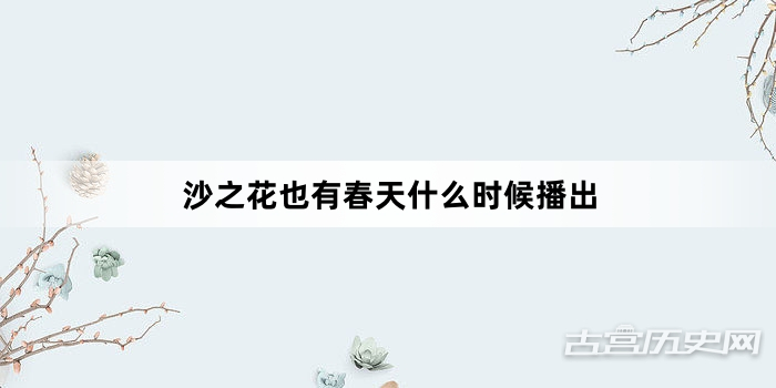 沙之花也有春天什么时候播出