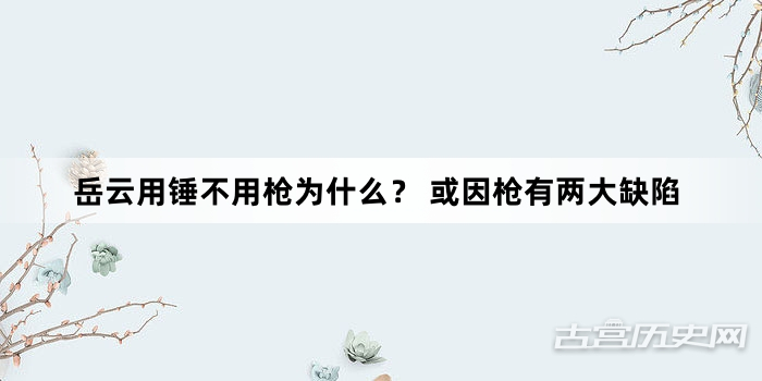 岳云用锤不用枪为什么？ 或因枪有两大缺陷