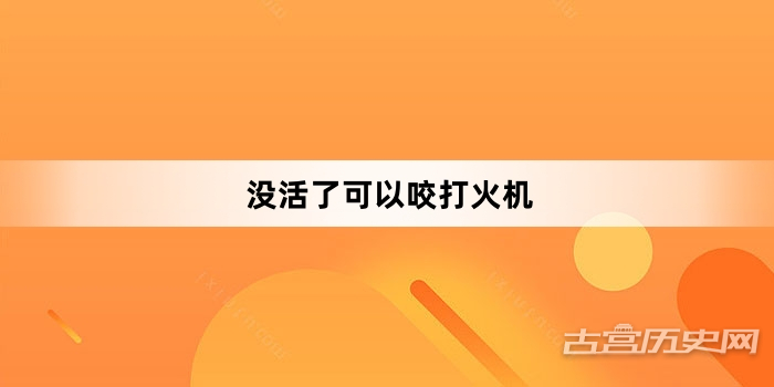 “没活了可以咬打火机”网络梗词解释