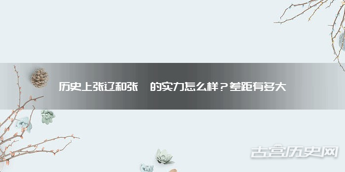 历史上张辽和张郃的实力怎么样？差距有多大