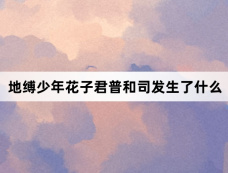 地缚少年花子君普和司发生了什么