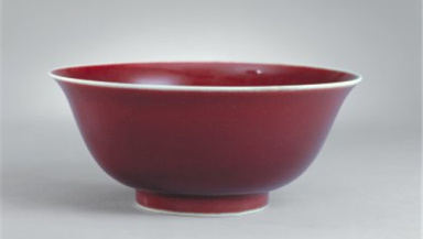 故宫馆藏鲜红釉碗